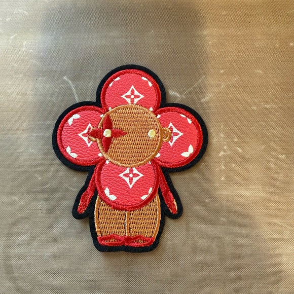 Accessories - Red and Brown Flower Vivian Patch